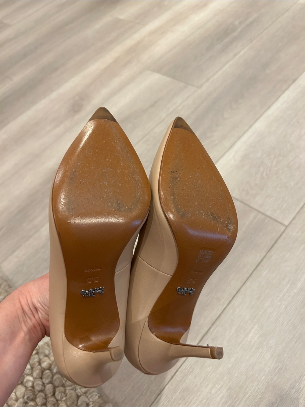 Coach Blush Beige Pointed-Toe Stiletto Pumps - Picture 5 of 5